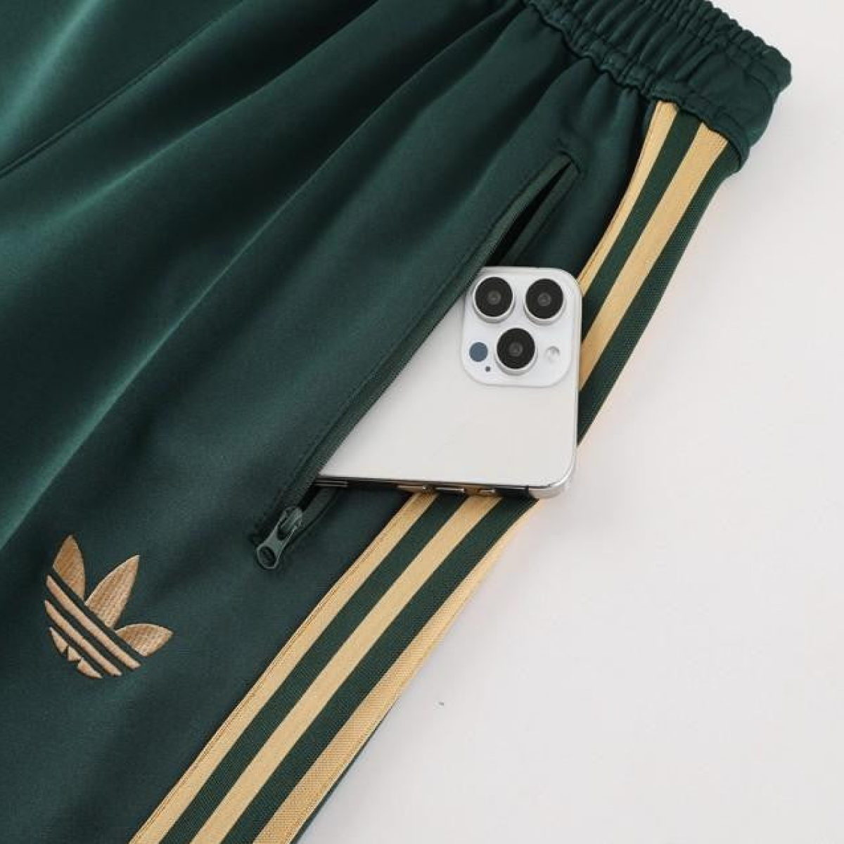 24/25 Adidas Original Green Full Zipper Jacket +Long Pants