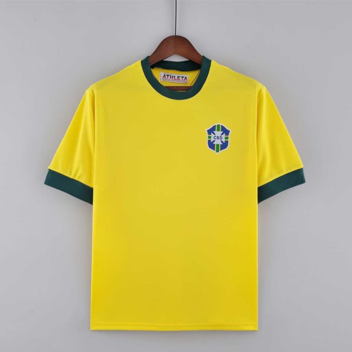 Retro 1970 Brazil Home Jersey 10#Pelé Commemorate The King Of Football