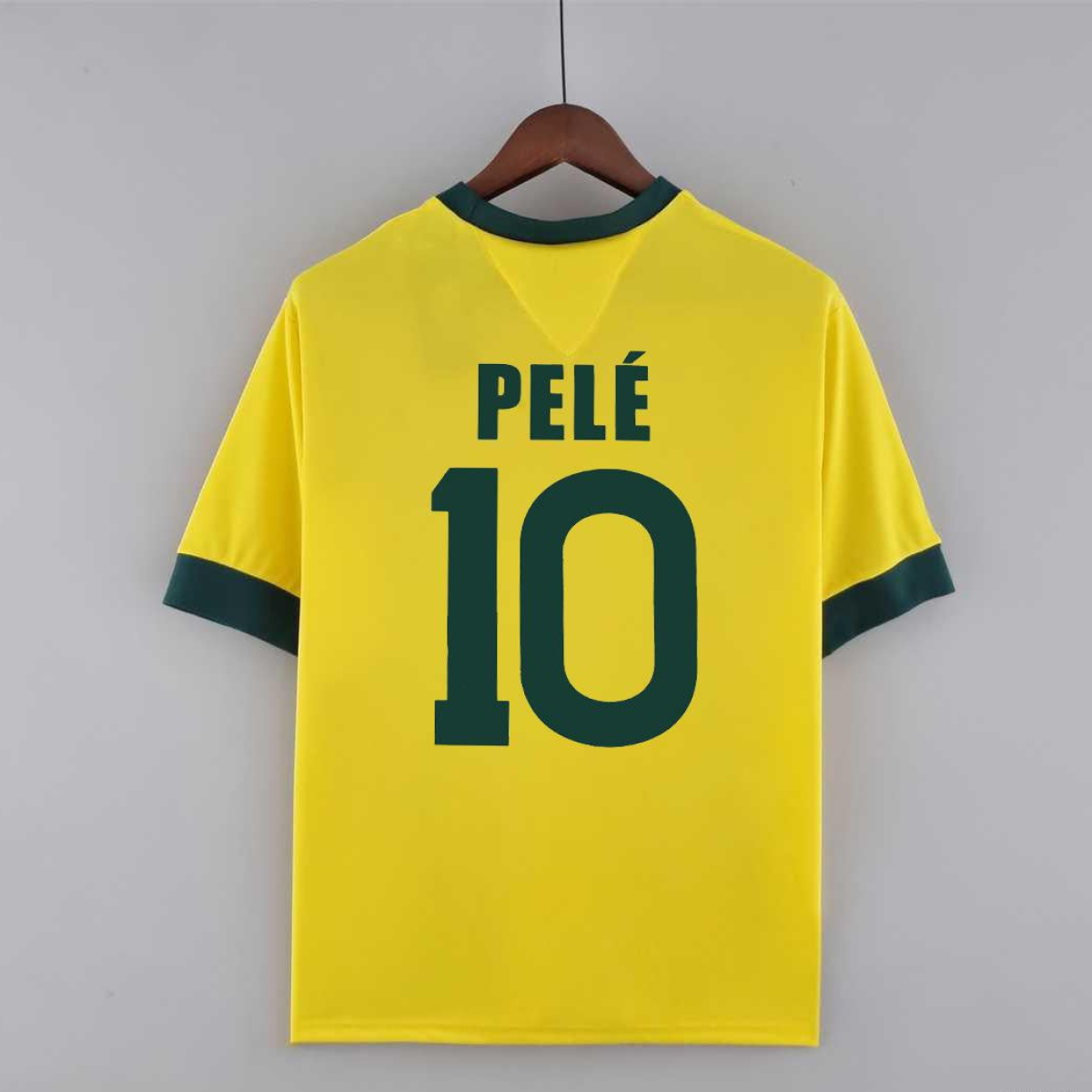 Retro 1970 Brazil Home Jersey 10#Pelé Commemorate The King Of Football