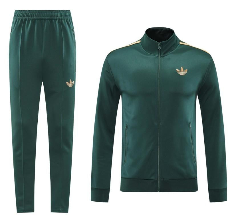24/25 Adidas Original Green Full Zipper Jacket +Long Pants