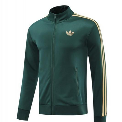 24/25 Adidas Original Green Full Zipper Jacket +Long Pants