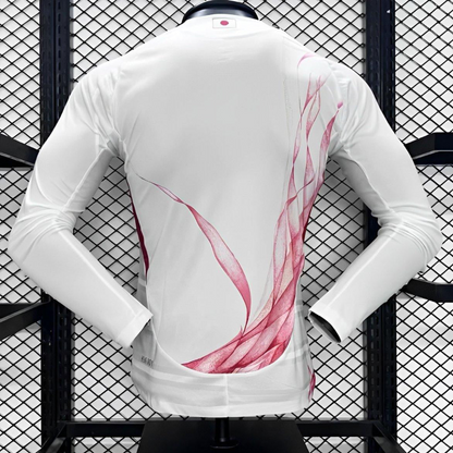 Player Version 2024 Japan Away White Long Sleeve Jersey
