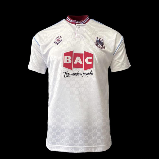 Retro 89/90 West Ham Away Soccer Jersey